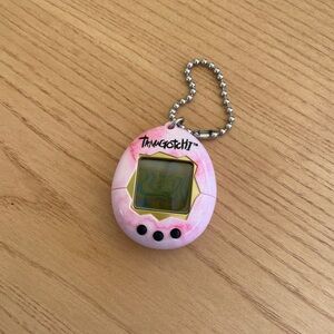 Pink Tamagotchi Keychain